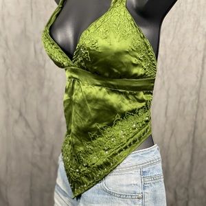 Lovely Forrest fairy embroidered halter top